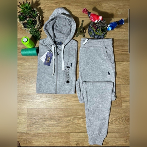 Grey Polo Ralph Lauren slim jogger set